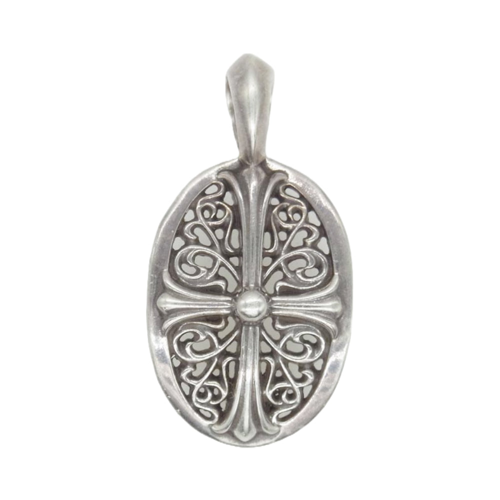 CHROME HEARTS クロムハーツ（原本無） TINY CLSC OVAL タイニー クラシック オーバル ペンダント ネックレス トップ シルバー系【中古】