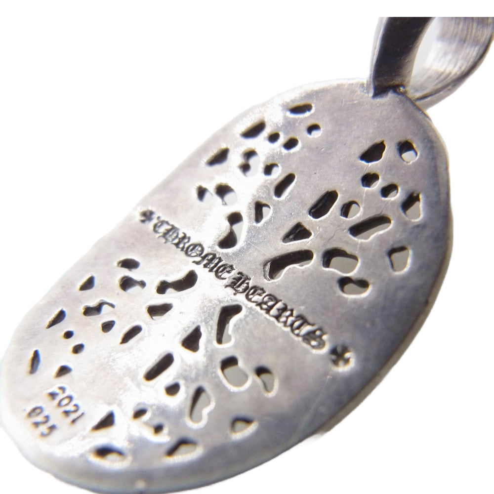 CHROME HEARTS クロムハーツ（原本無） TINY CLSC OVAL タイニー クラシック オーバル ペンダント ネックレス トップ シルバー系【中古】