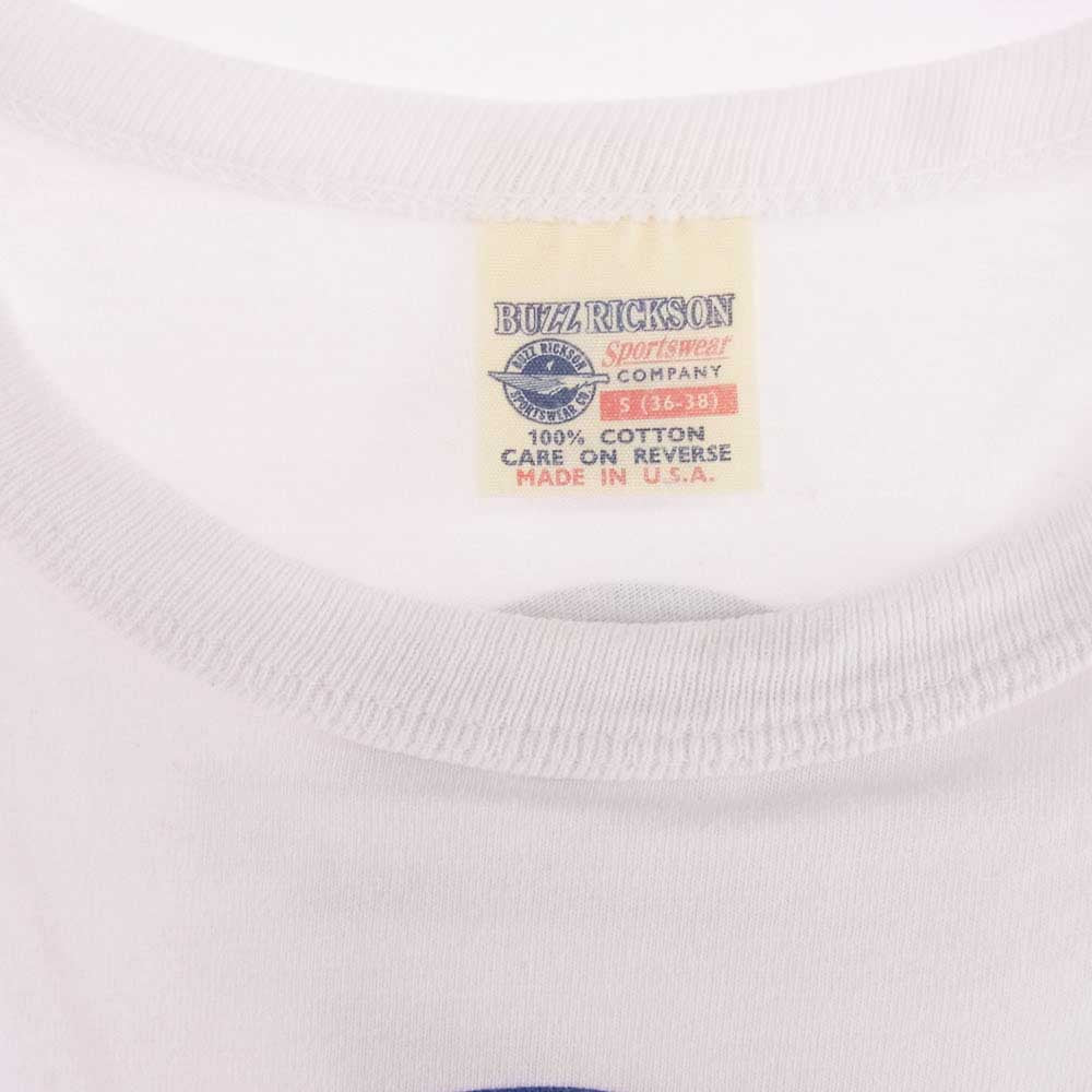 Buzz Rickson's バズリクソンズ PEANUTS スヌーピー USAF PEANUTS FLYERS プリント 半袖 Tシャツ ホワイト ホワイト系 S【中古】