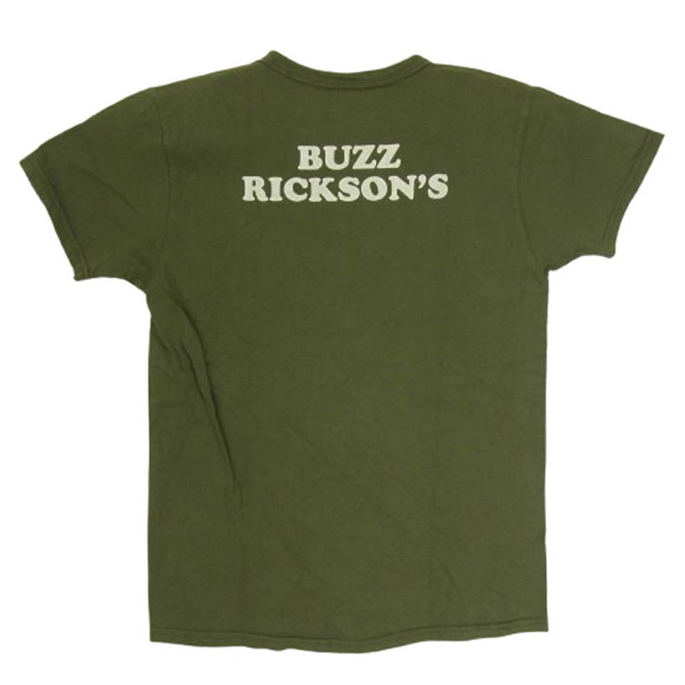 Buzz Rickson's バズリクソンズ PEANUTS スヌーピー 半袖Tシャツ グリーン カーキ系 S【中古】