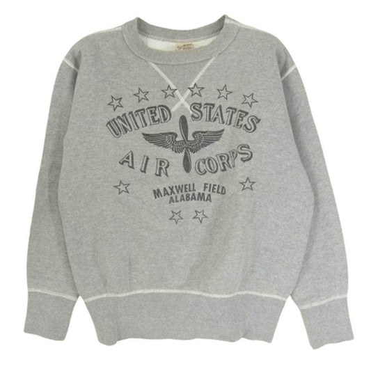 Buzz Rickson's バズリクソンズ UNITED STATES ロゴ 前V クルーネック スウェット グレー系 S【中古】