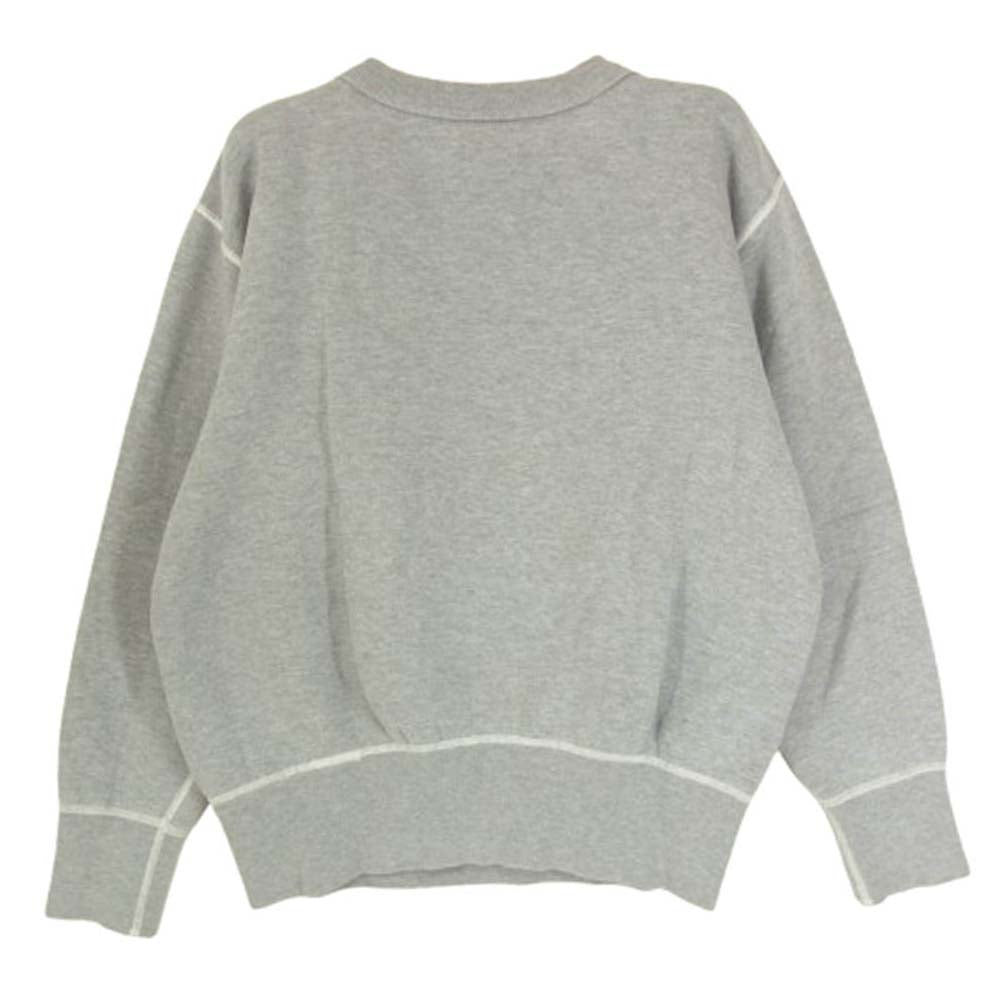 Buzz Rickson's バズリクソンズ UNITED STATES ロゴ 前V クルーネック スウェット グレー系 S【中古】