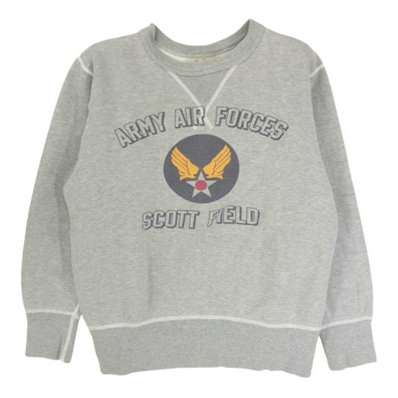Buzz Rickson's バズリクソンズ Army Air Forces 前V クルーネック スウェット グレー系 S【中古】