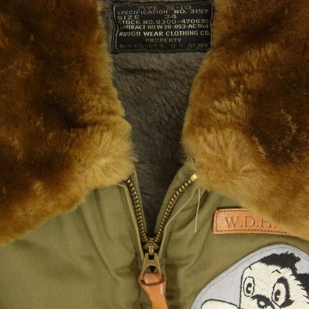 Buzz Rickson's バズリクソンズ BR13336 TYPE B-10 409th BOMB.SQ. Army Air Forces フライト ジャケット カーキ系 34【中古】