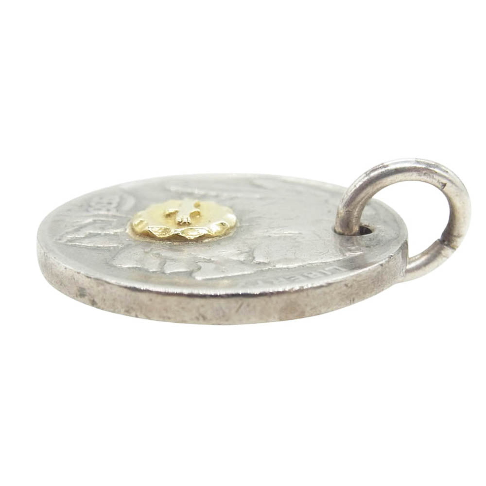 TADY&KING タディアンドキング tkgh-168 5セントコインTOP インディアン GPイーグル ペンダントトップ ニッケル×K18 シルバー系【中古】