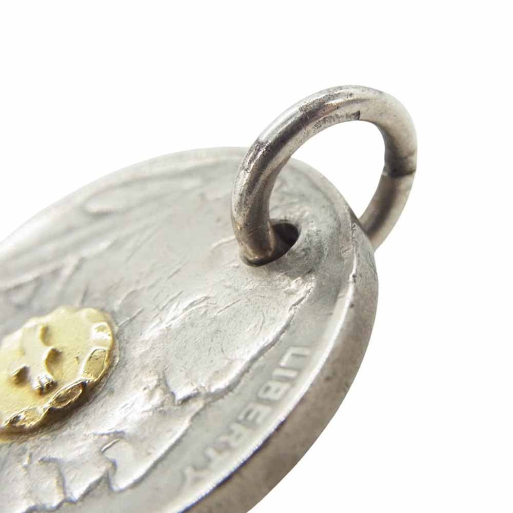 TADY&KING タディアンドキング tkgh-168 5セントコインTOP インディアン GPイーグル ペンダントトップ ニッケル×K18 シルバー系【中古】