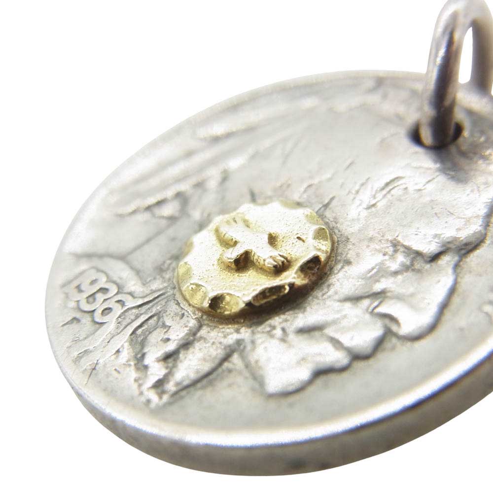 TADY&KING タディアンドキング tkgh-168 5セントコインTOP インディアン GPイーグル ペンダントトップ ニッケル×K18 シルバー系【中古】