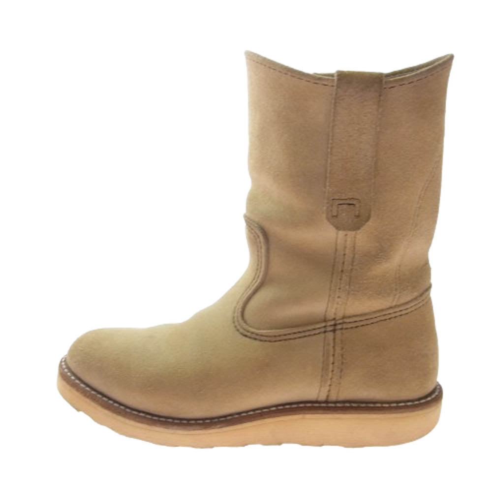 RED WING レッドウィング 8168 刺繍羽根タグ スエード ペコスブーツ ライトブラウン系 5D【中古】