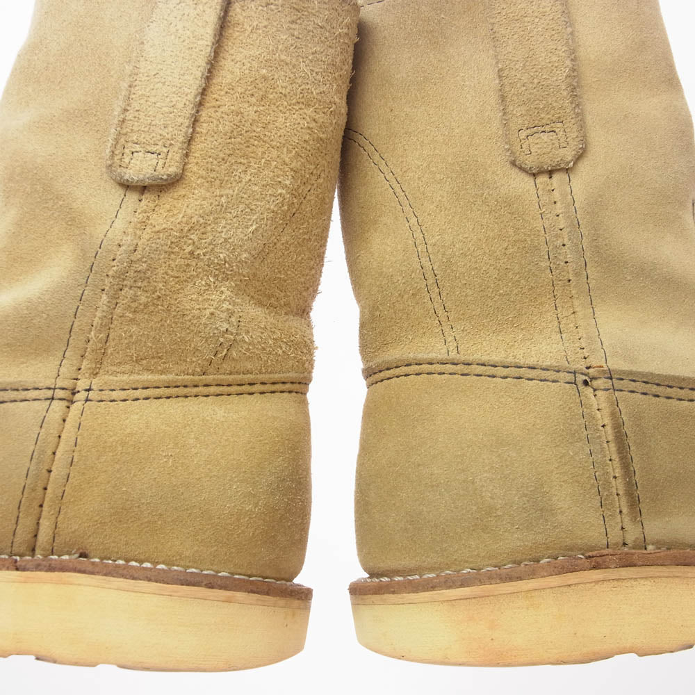 RED WING レッドウィング 8168 刺繍羽根タグ スエード ペコスブーツ ライトブラウン系 5D【中古】