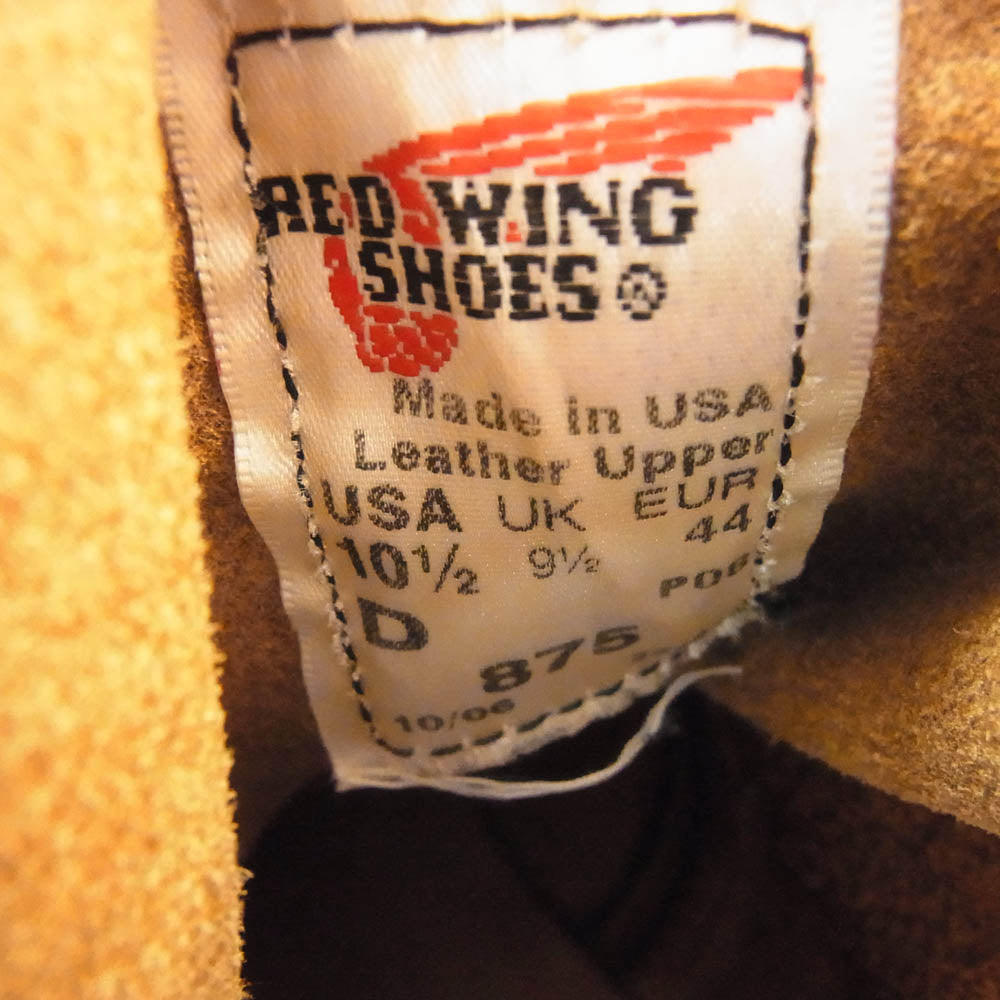 RED WING レッドウィング 875 875 CLASSIC MOC IRISH SETTER クラシック モック アイリッシュ セッター ブーツ ブラウン系 28.5cm【中古】