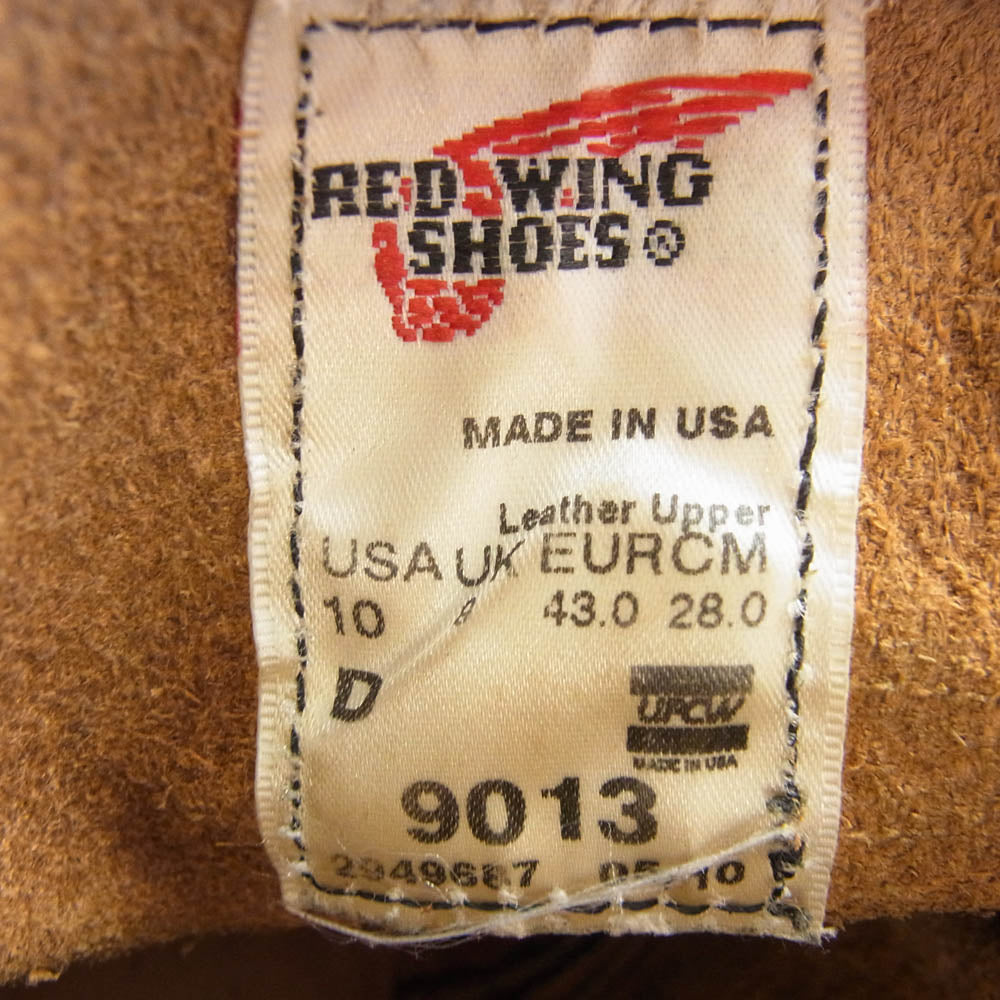 RED WING レッドウィング 9013 BECKMAN CHESTNUT ベックマン チェスナット フェザー ストーン プレーン トゥ ブーツ ブラウン系 28.0【中古】