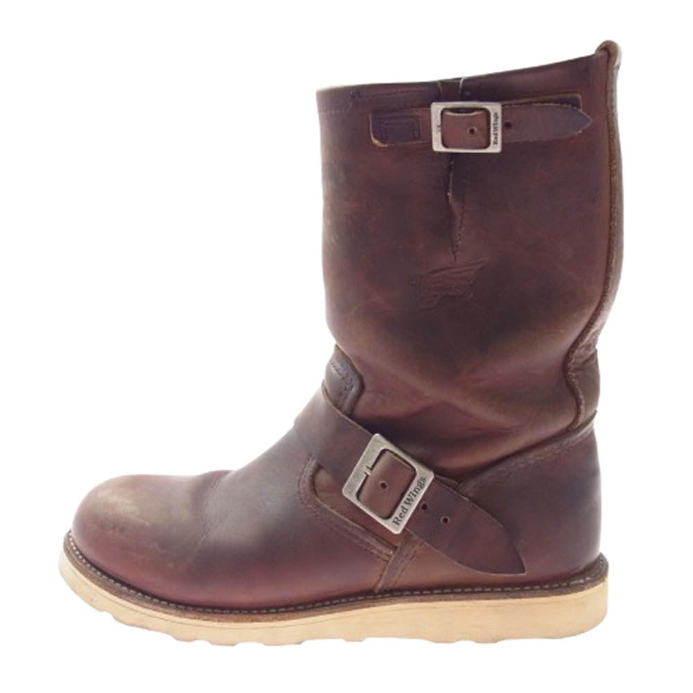 RED WING レッドウィング 2971 刺繍羽根タグ エンジニア ブーツ ブラウン系 9D【中古】