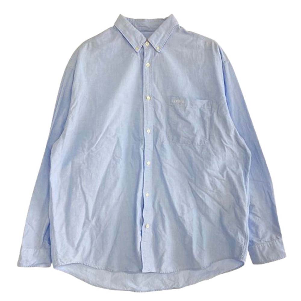 Supreme シュプリーム 23AW Loose Fit Oxford Shirt ルーズフィット オックスフォード ボタンダウン 長袖シャツ ライトブルー系 L【中古】