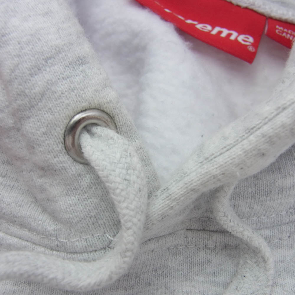 Supreme シュプリーム Small Box Hooded Sweatshirt スモール ボックスロゴ フーデッド スウェットシャツ プルオーバーパーカー グレー系 L【中古】