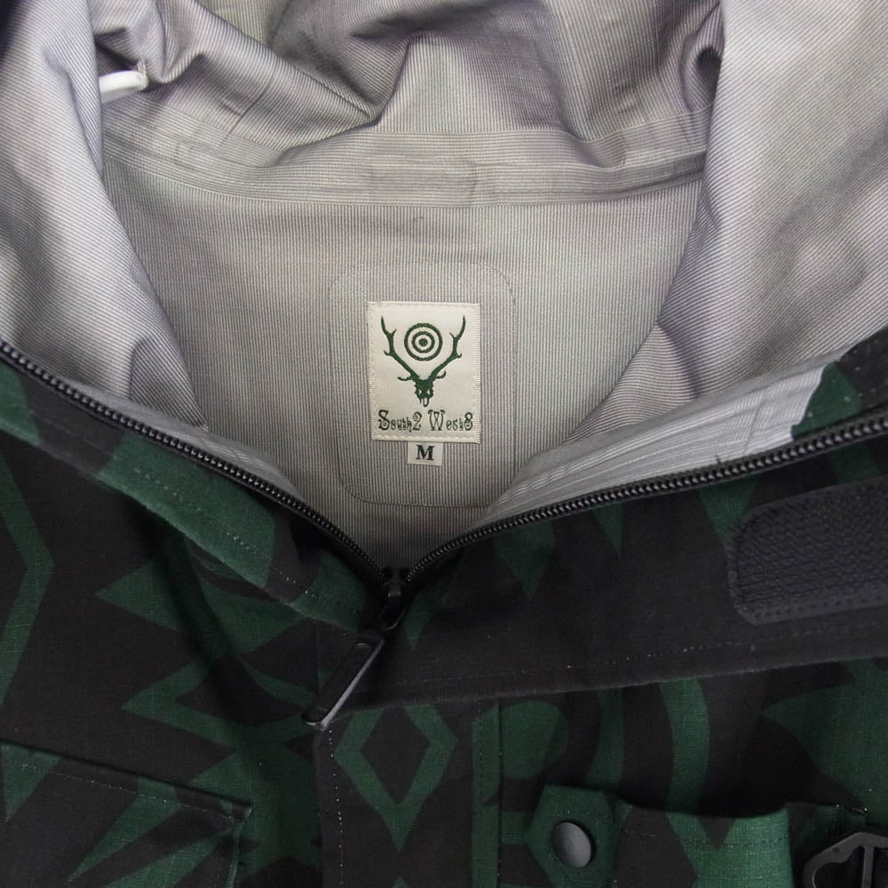 South2 West8 サウスツーウェストエイト RIVER TREK JACKET 3 LAYER リバー トレック ジャケット 3レイヤー マウンテンパーカ ブラック系 グリーン系 M【中古】