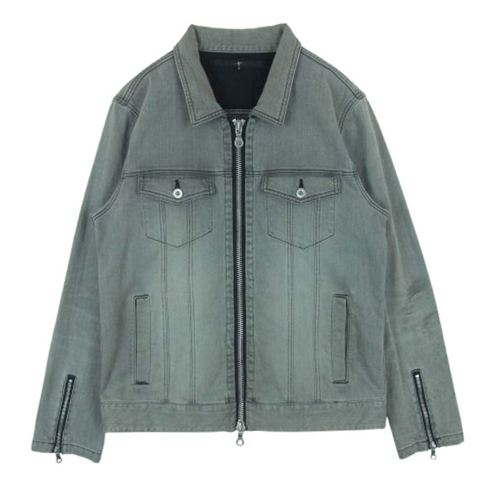 NO ID. ノーアイディ 846035-319B フルジップ デニム ジャケット コットン ポリウレタン 日本製 グレー系 3【中古】