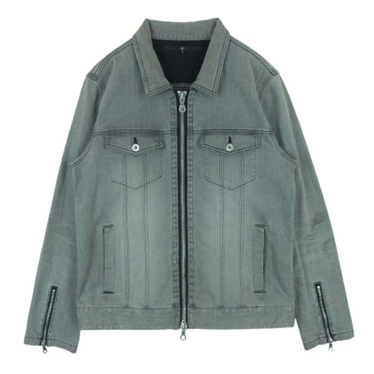 NO ID. ノーアイディ 846035-319B フルジップ デニム ジャケット コットン ポリウレタン 日本製 グレー系 3【中古】