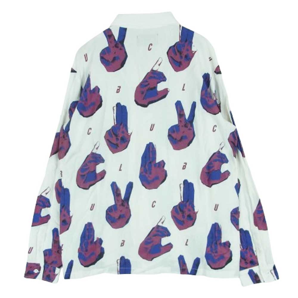 glamb グラム GB0419/SH01 CLUB SH 総柄 クラブ オープンカラー 長袖 シャツ ホワイト系 パープル系 ブルー系 3【中古】