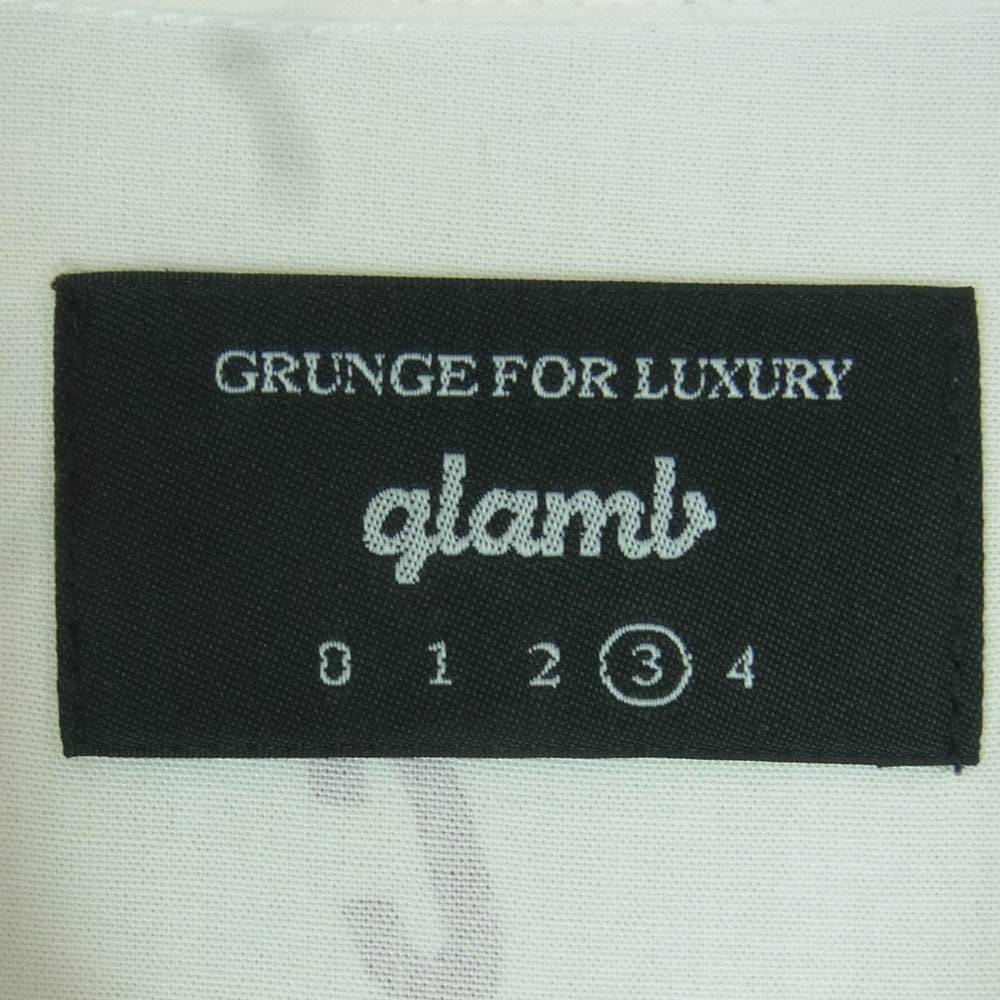 glamb グラム GB0419/SH01 CLUB SH 総柄 クラブ オープンカラー 長袖 シャツ ホワイト系 パープル系 ブルー系 3【中古】