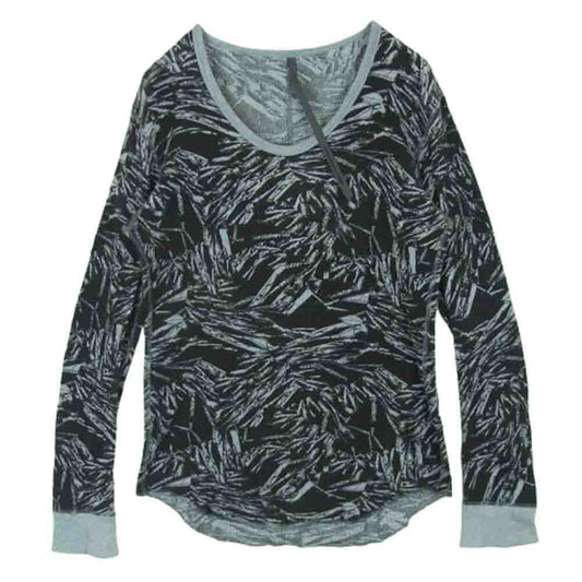 KAZUYUKI KUMAGAI ATTACHMENT カズユキクマガイアタッチメント カシミヤ混 総柄 サーマル ワッフル 長袖 カットソー グレー系 3【中古】