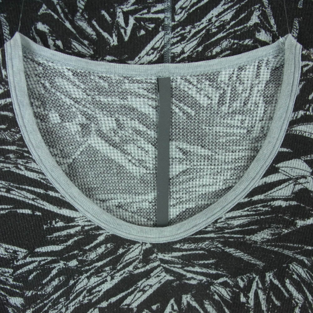 KAZUYUKI KUMAGAI ATTACHMENT カズユキクマガイアタッチメント カシミヤ混 総柄 サーマル ワッフル 長袖 カットソー グレー系 3【中古】