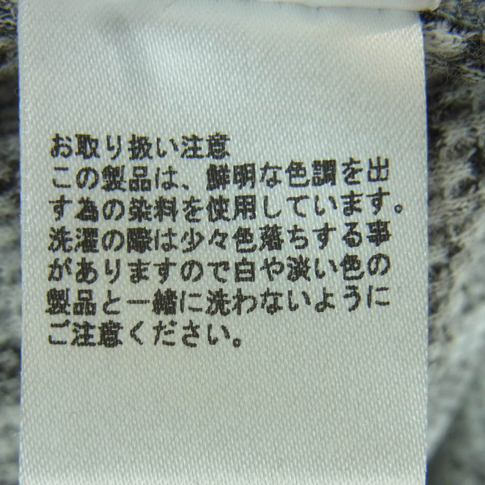 KAZUYUKI KUMAGAI ATTACHMENT カズユキクマガイアタッチメント カシミヤ混 総柄 サーマル ワッフル 長袖 カットソー グレー系 3【中古】