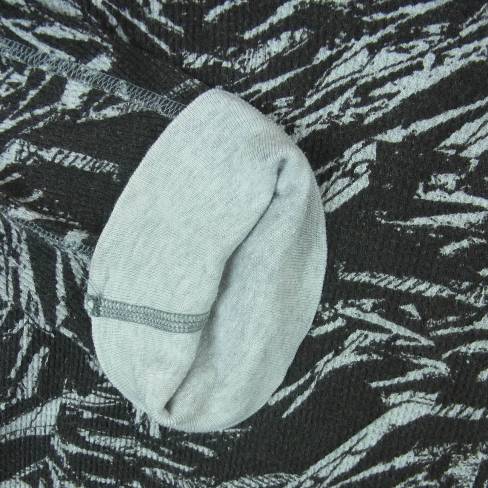 KAZUYUKI KUMAGAI ATTACHMENT カズユキクマガイアタッチメント カシミヤ混 総柄 サーマル ワッフル 長袖 カットソー グレー系 3【中古】