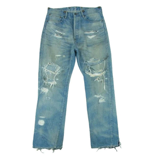 SWAGGER スワッガー SWGPTS-519 シンチバック ダメージ デニム パンツ 日本製 インディゴブルー系 34【中古】