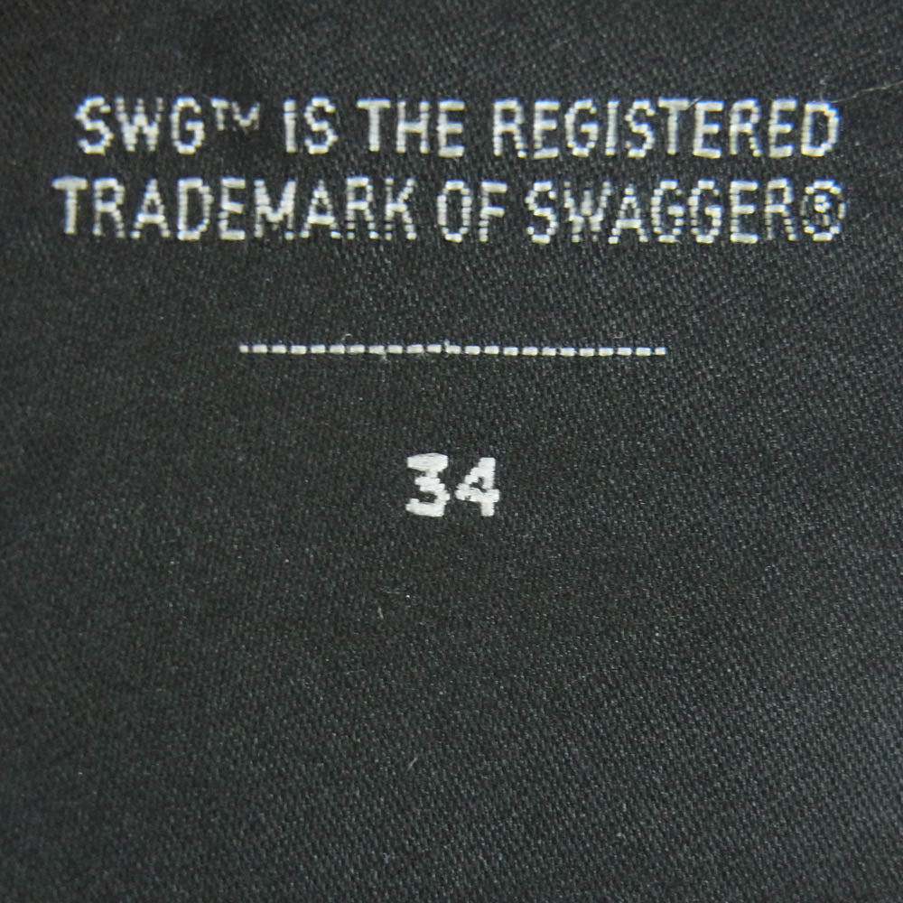 SWAGGER スワッガー SWGPTS-519 シンチバック ダメージ デニム パンツ 日本製 インディゴブルー系 34【中古】