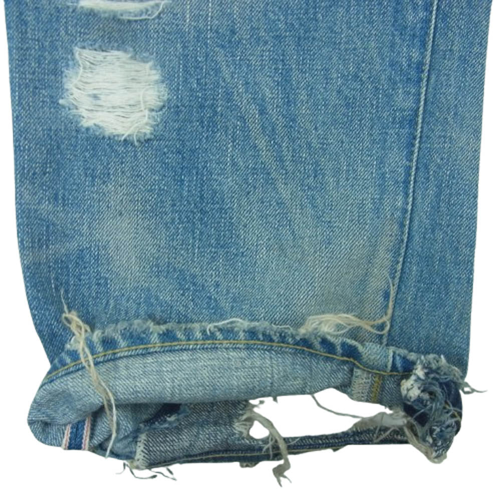 SWAGGER スワッガー SWGPTS-519 シンチバック ダメージ デニム パンツ 日本製 インディゴブルー系 34【中古】