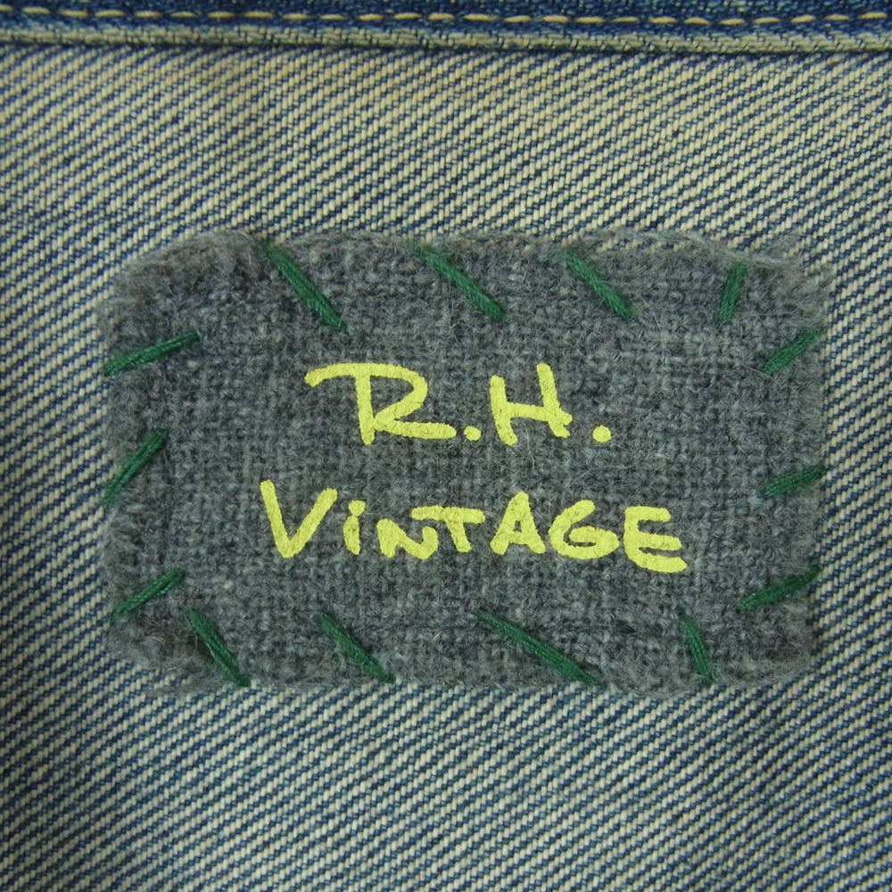 Ron Herman ロンハーマン 512040033-1079 R.H. VINTAGE ヴィンテージ ダメージ デニム ジャケット インディゴブルー系 L【中古】