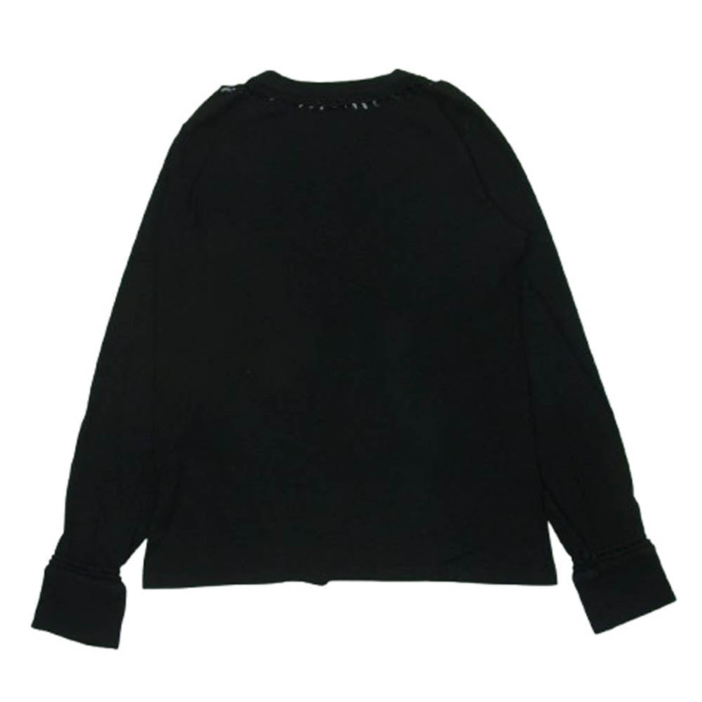 NUMBER(N)INE ナンバーナイン クークスタグ ジョージ期 編み込み ロングスリーブ カットソー 長袖 Tシャツ ロンT ブラック系 3【中古】