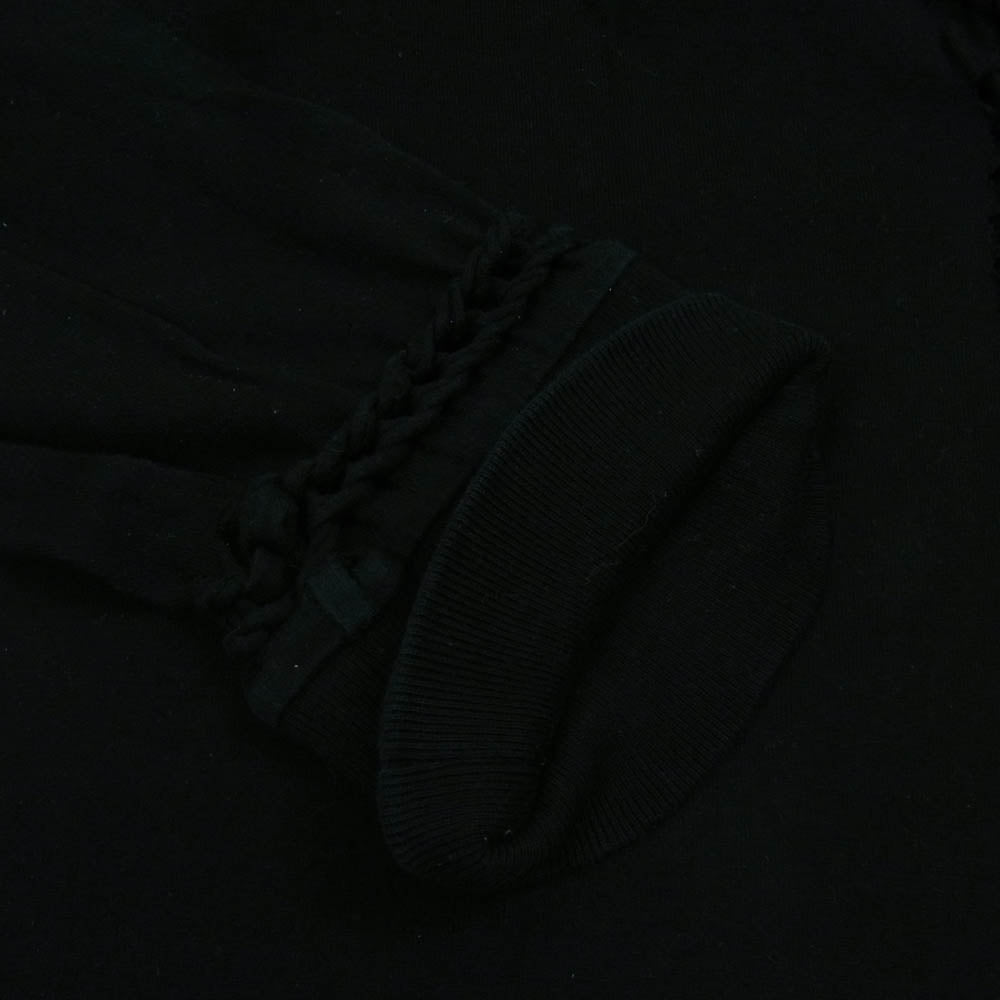 NUMBER(N)INE ナンバーナイン クークスタグ ジョージ期 編み込み ロングスリーブ カットソー 長袖 Tシャツ ロンT ブラック系 3【中古】