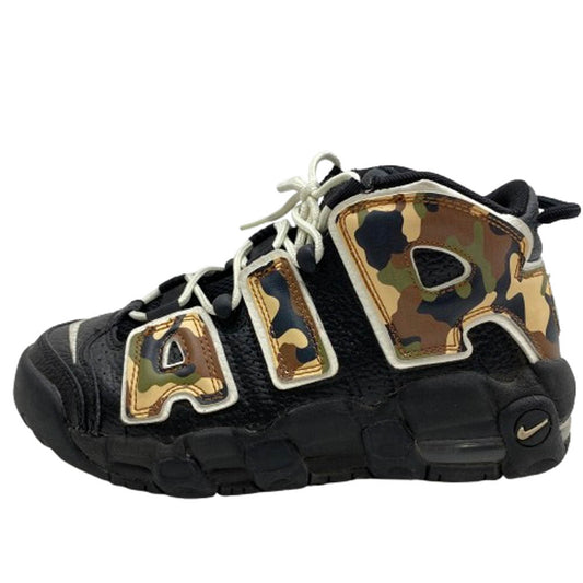 NIKE ナイキ CJ0930-001 AIR MORE UPTEMPO GS BLACK CAMO エア モア アップテンポ カモ スニーカー ブラック系 23.5cm【中古】