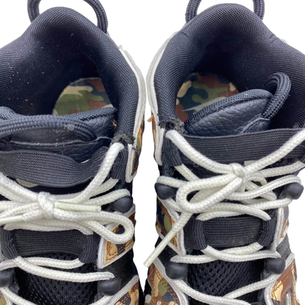 NIKE ナイキ CJ0930-001 AIR MORE UPTEMPO GS BLACK CAMO エア モア アップテンポ カモ スニーカー ブラック系 23.5cm【中古】