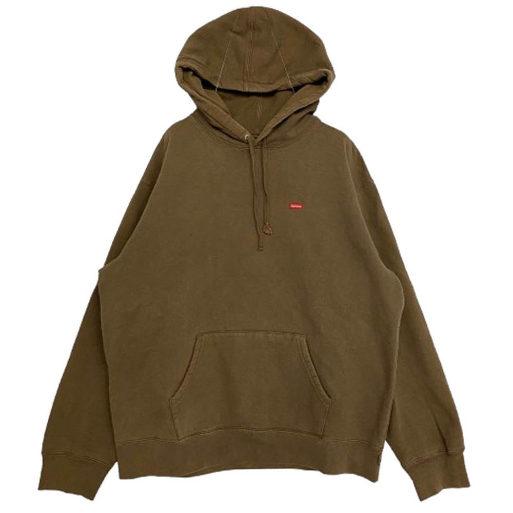 Supreme シュプリーム 22SS SMALL BOX LOGO SWEAT SHIRT スモールボックス フーディ スウェット パーカー ブラウン系 L【中古】