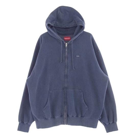 Supreme シュプリーム 24SS Overdyed Small Box Zip Up Hooded オーバーダイ スモール ボックス ジップ アップ パーカー ブルー系 L【中古】