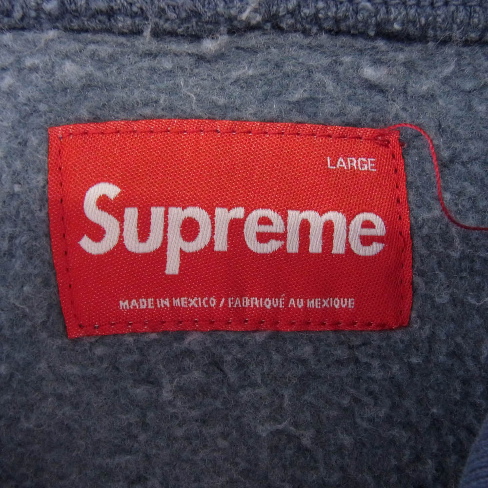 Supreme シュプリーム 24SS Overdyed Small Box Zip Up Hooded オーバーダイ スモール ボックス ジップ アップ パーカー ブルー系 L【中古】