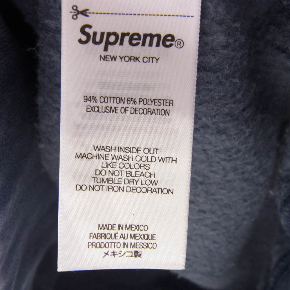 Supreme シュプリーム 24SS Overdyed Small Box Zip Up Hooded オーバーダイ スモール ボックス ジップ アップ パーカー ブルー系 L【中古】