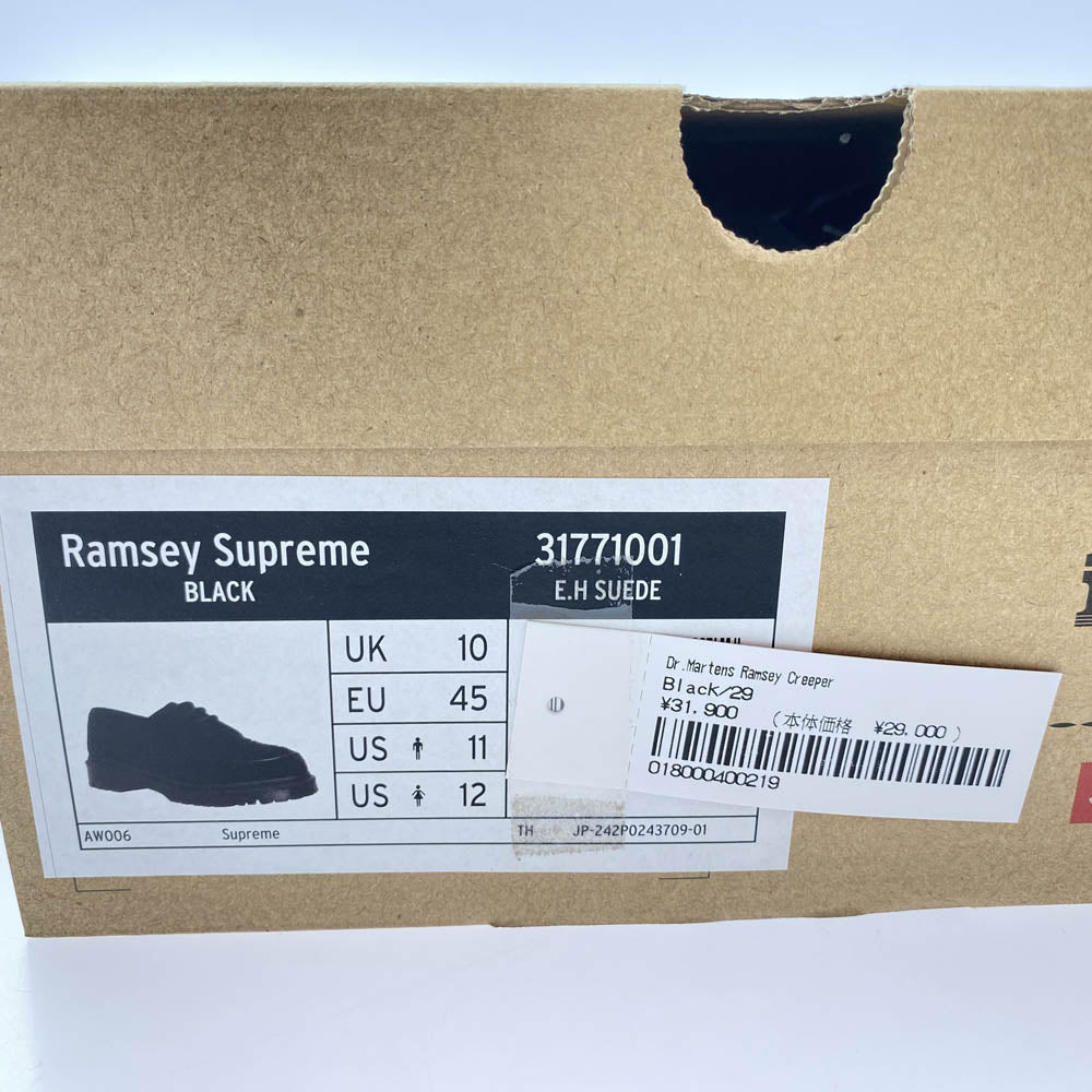 Supreme シュプリーム 23AW Dr.Martens Ramsey Creeper Black ドクターマーチン ラムジー クリーパー ブラック ブラック系 US11【極上美品】【中古】