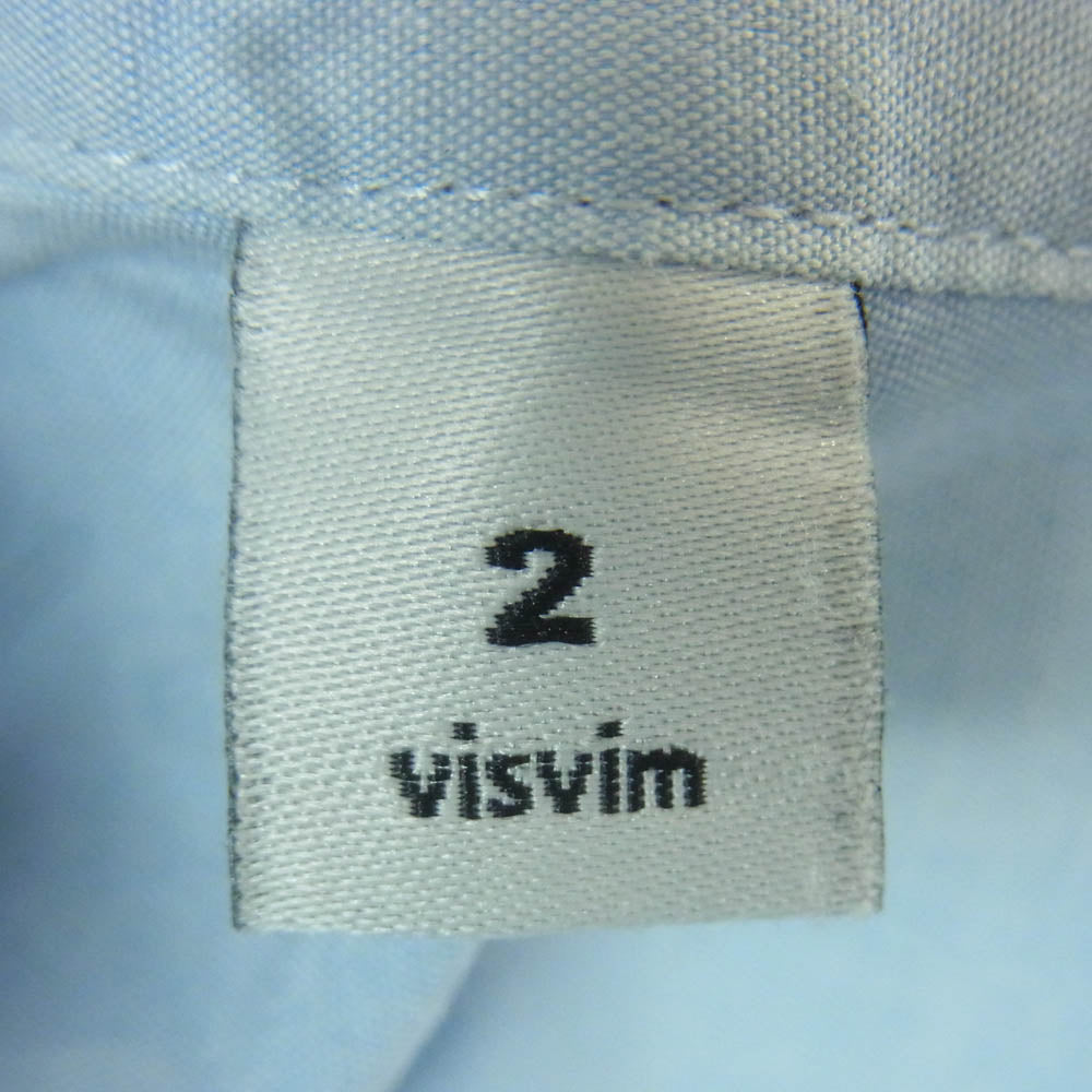 VISVIM ビズビム 12AW 0112205011013 Beads BD ビーズ ボタンダウン 長袖 シャツ 日本製 ライトブルー系 2【中古】