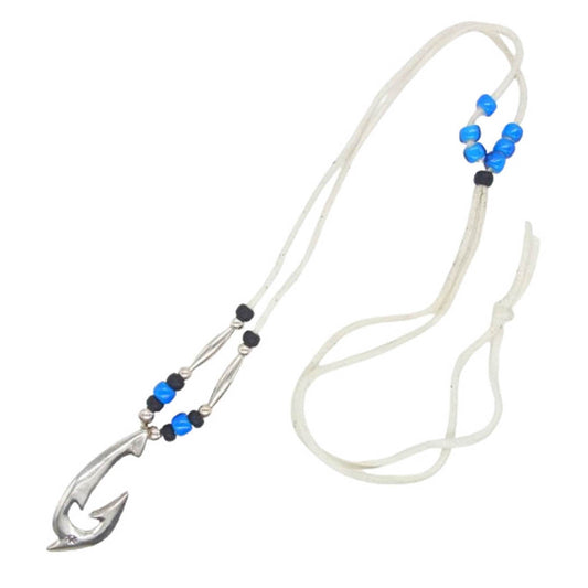 ビンゴブラザーズ フィッシュフック ビーズ ネックレス シルバー系【中古】