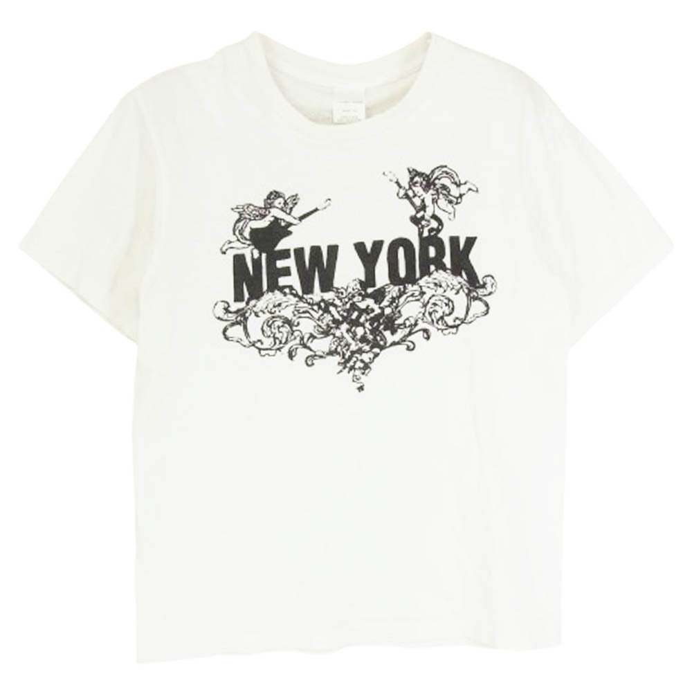 NUMBER(N)INE ナンバーナイン NEWYORK 3RD ANNIVERSARY PRINT TEE ニューヨーク 3周年 エンジェル プリント Tシャツ ホワイト系 2【中古】