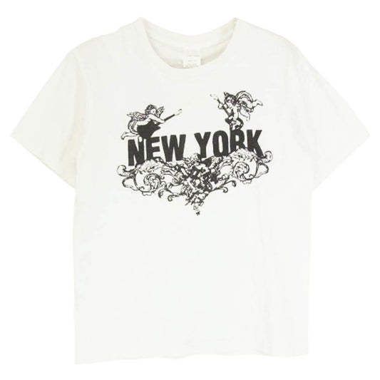 NUMBER(N)INE ナンバーナイン NEWYORK 3RD ANNIVERSARY PRINT TEE ニューヨーク 3周年 エンジェル プリント Tシャツ ホワイト系 2【中古】