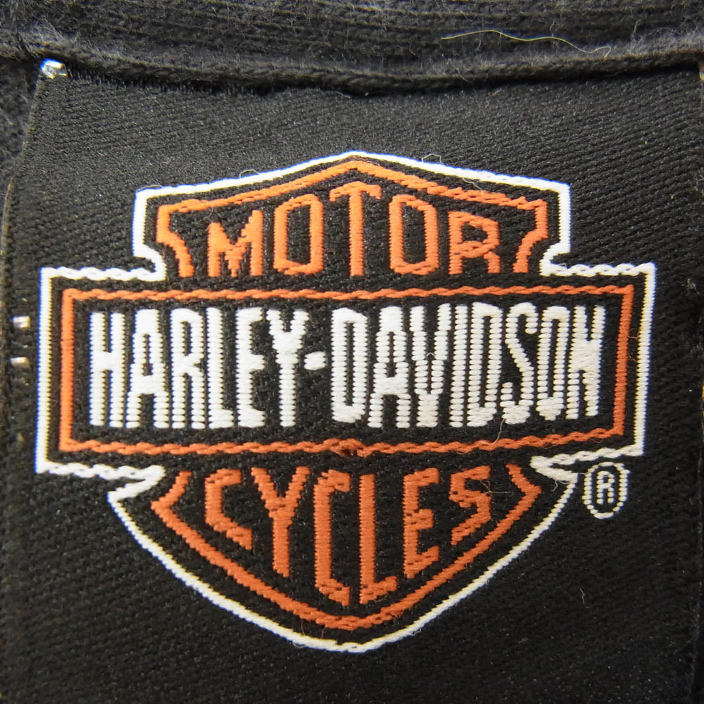 HARLEY DAVIDSON ハーレーダビッドソン ヴィンテージ 00s USA製 Hanes ボディ ドラゴン プリント 半袖 Tシャツ ブラック系 XL【中古】