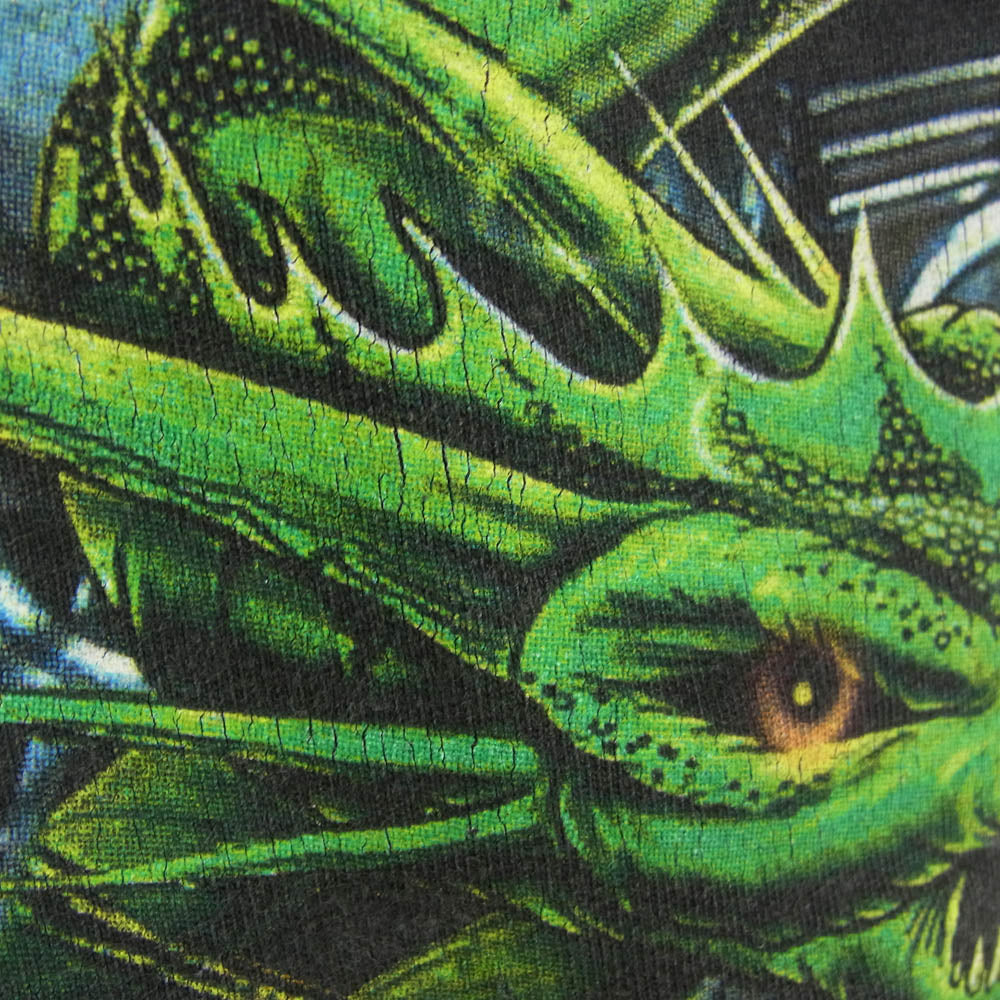 HARLEY DAVIDSON ハーレーダビッドソン ヴィンテージ 00s USA製 Hanes ボディ ドラゴン プリント 半袖 Tシャツ ブラック系 XL【中古】