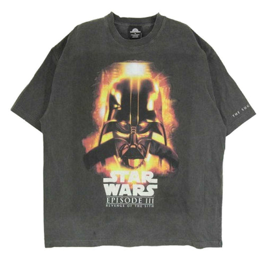 ザシュガーパンチ 24SS TSWM24SM001 NUBIAN 別注 STAR WARS S/S T-SHIRT Darth Vader ダースベーダー スターウォーズ 半袖 Tシャツ チャコール系 XL【中古】