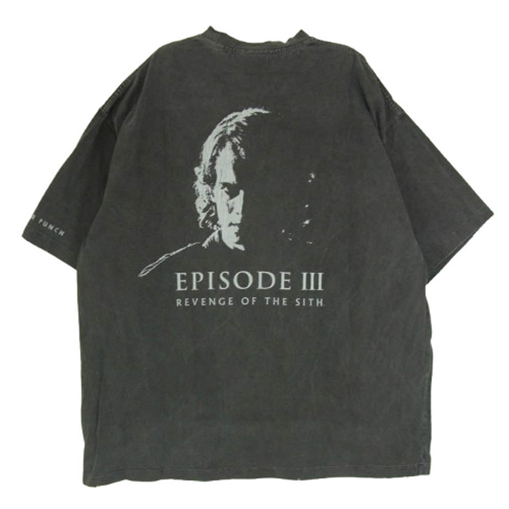 ザシュガーパンチ 24SS TSWM24SM001 NUBIAN 別注 STAR WARS S/S T-SHIRT Darth Vader ダースベーダー スターウォーズ 半袖 Tシャツ チャコール系 XL【中古】