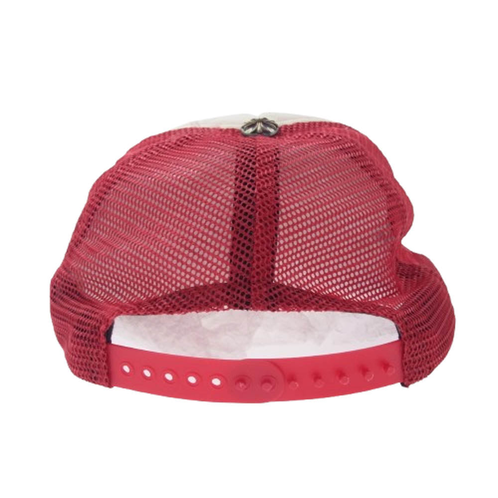 CHROME HEARTS クロムハーツ（原本無） TRUCKER CAP トラッカーキャップ FUCK刺繍 パッチ クロスボール付 メッシュキャップ レッド系【中古】