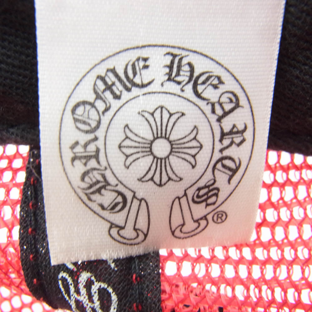 CHROME HEARTS クロムハーツ（原本無） TRUCKER CAP トラッカーキャップ FUCK刺繍 パッチ クロスボール付 メッシュキャップ レッド系【中古】